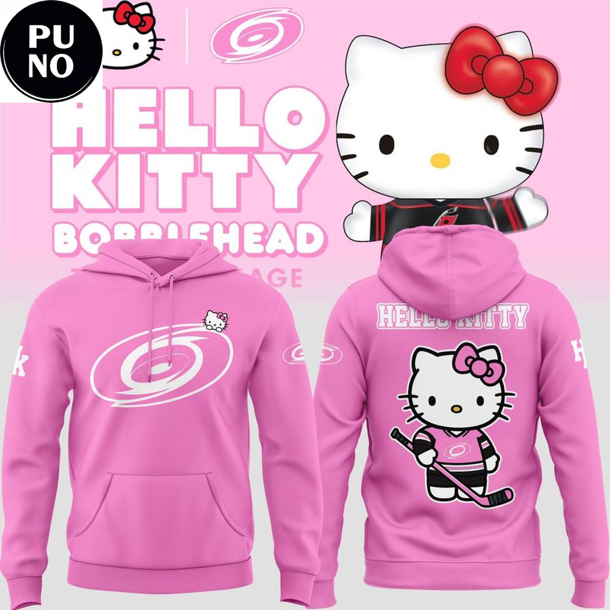 Carolina Hurricanes x Hello Kitty Night 2026 Pink Hoodie T-Shirt