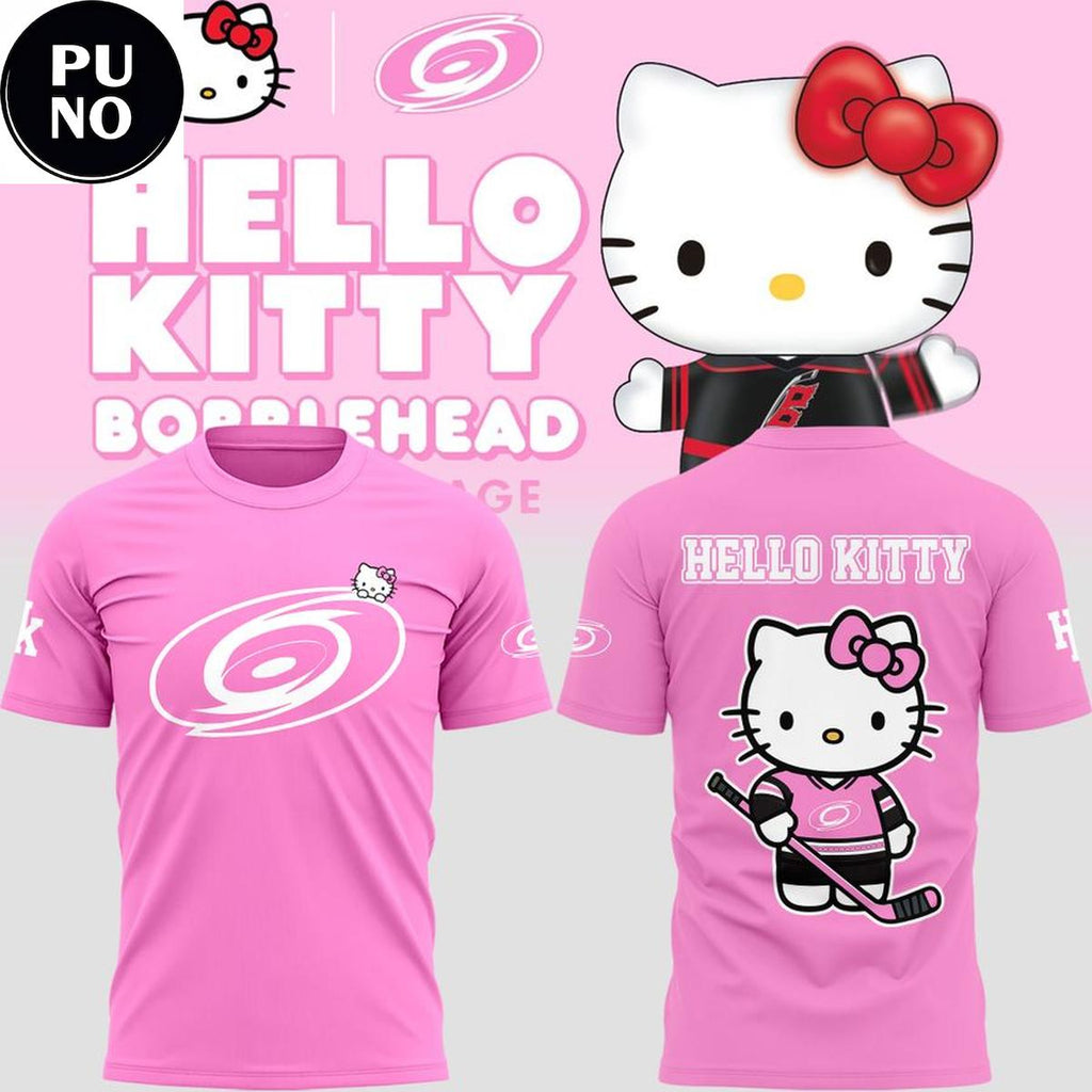 Carolina Hurricanes x Hello Kitty Night 2026 Pink Hoodie T-Shirt