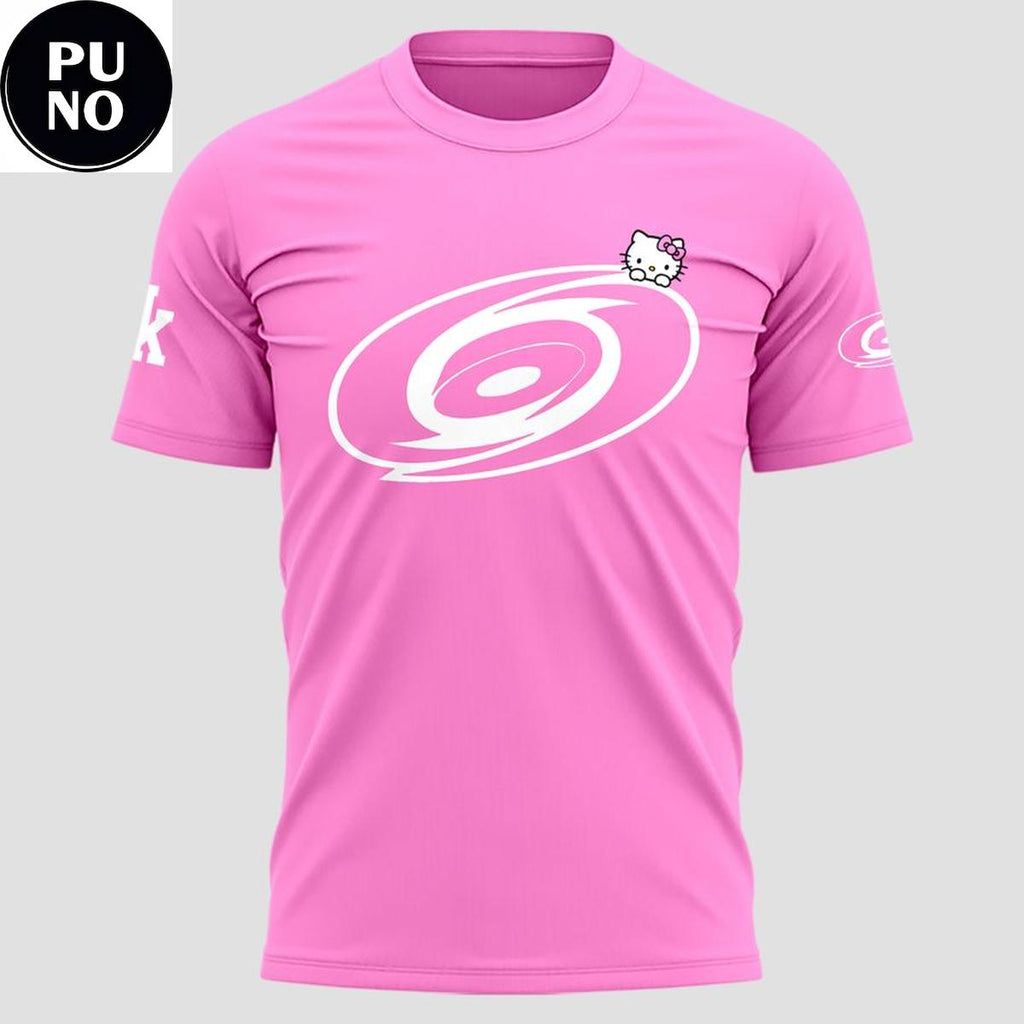 Carolina Hurricanes x Hello Kitty Night 2026 Pink Hoodie T-Shirt