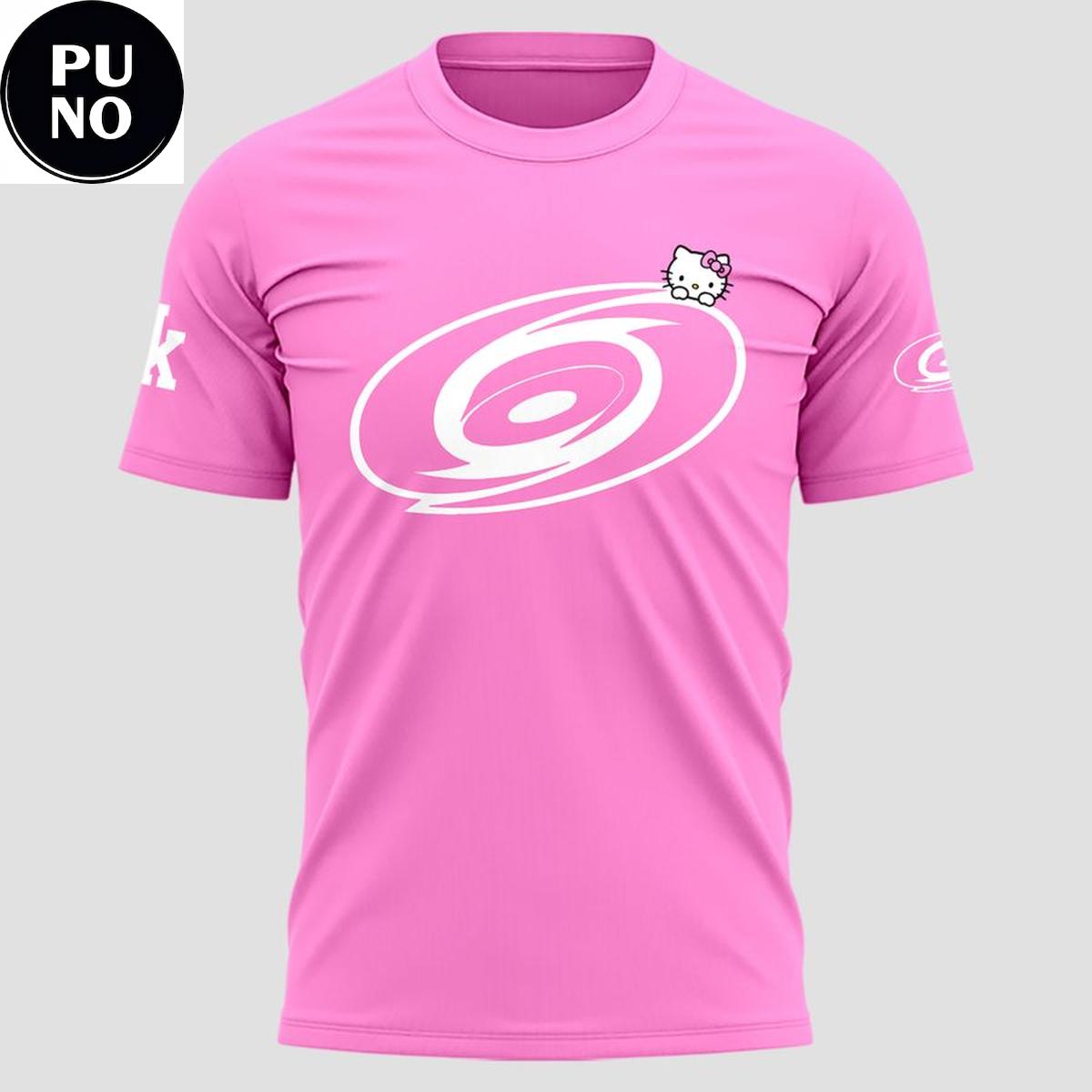 Carolina Hurricanes x Hello Kitty Night 2026 Pink Hoodie T-Shirt