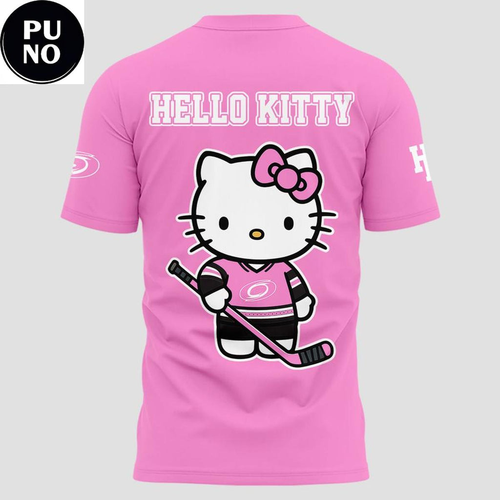 Carolina Hurricanes x Hello Kitty Night 2026 Pink Hoodie T-Shirt
