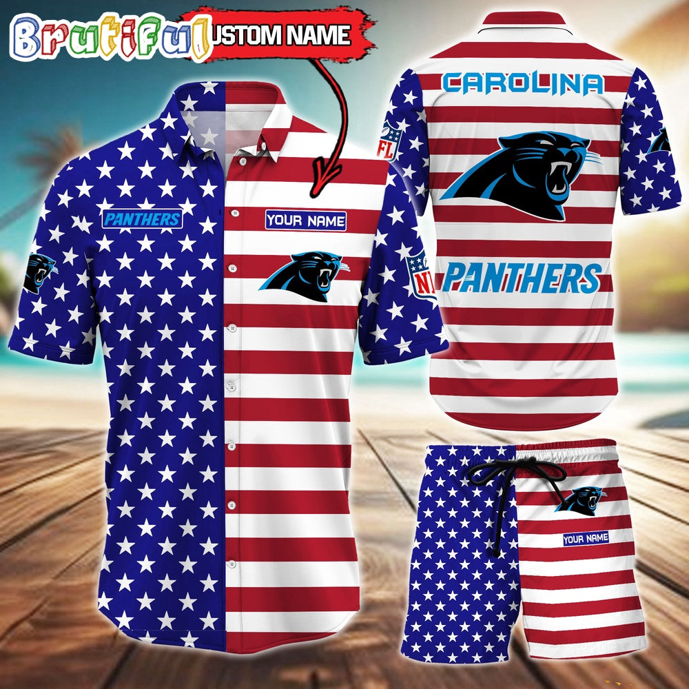 Carolina Panthers American Flag Hawaii Shirt
