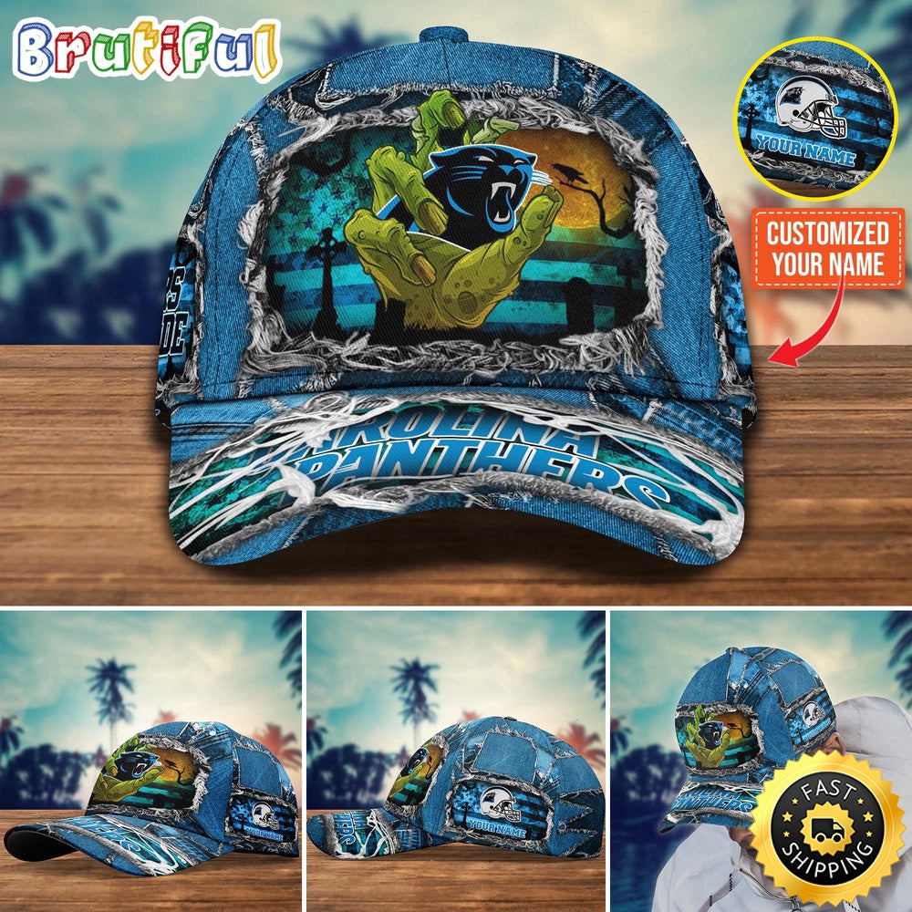 Carolina Panthers Baseball Cap Halloween Cap Customize For This Season