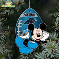 Carolina Panthers Mickey Mouse Ornament Disney Christmas Decorations