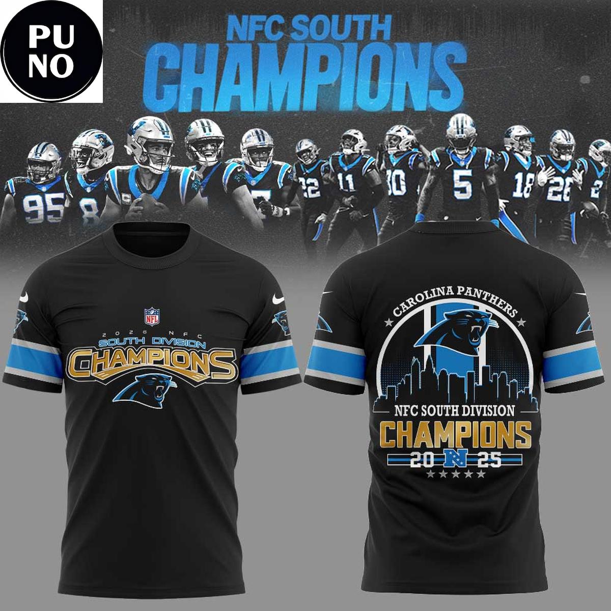 Carolina Panthers NFC South Division Champions 2025 Hoodie T-Shirt