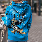 Custom NFL Carolina Panthers Hoodie Leggings Rock Paper Scissors Throat Punch I Win Hoodie