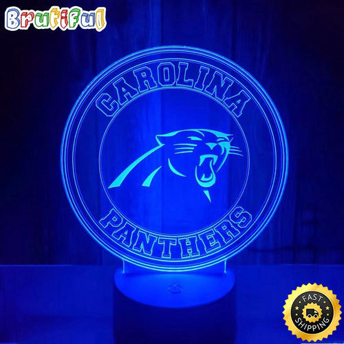 Carolina Panthers Night Light Football 3D Illusion LED Lamp