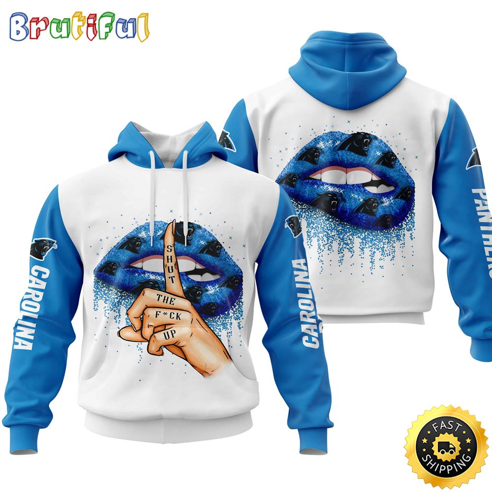 Carolina Panthers All Over Print Lips 3D Hoodie Show Your Team Spirit