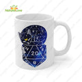 Cat D20 Dice Mug DnD Dungeons and Dragons Gift