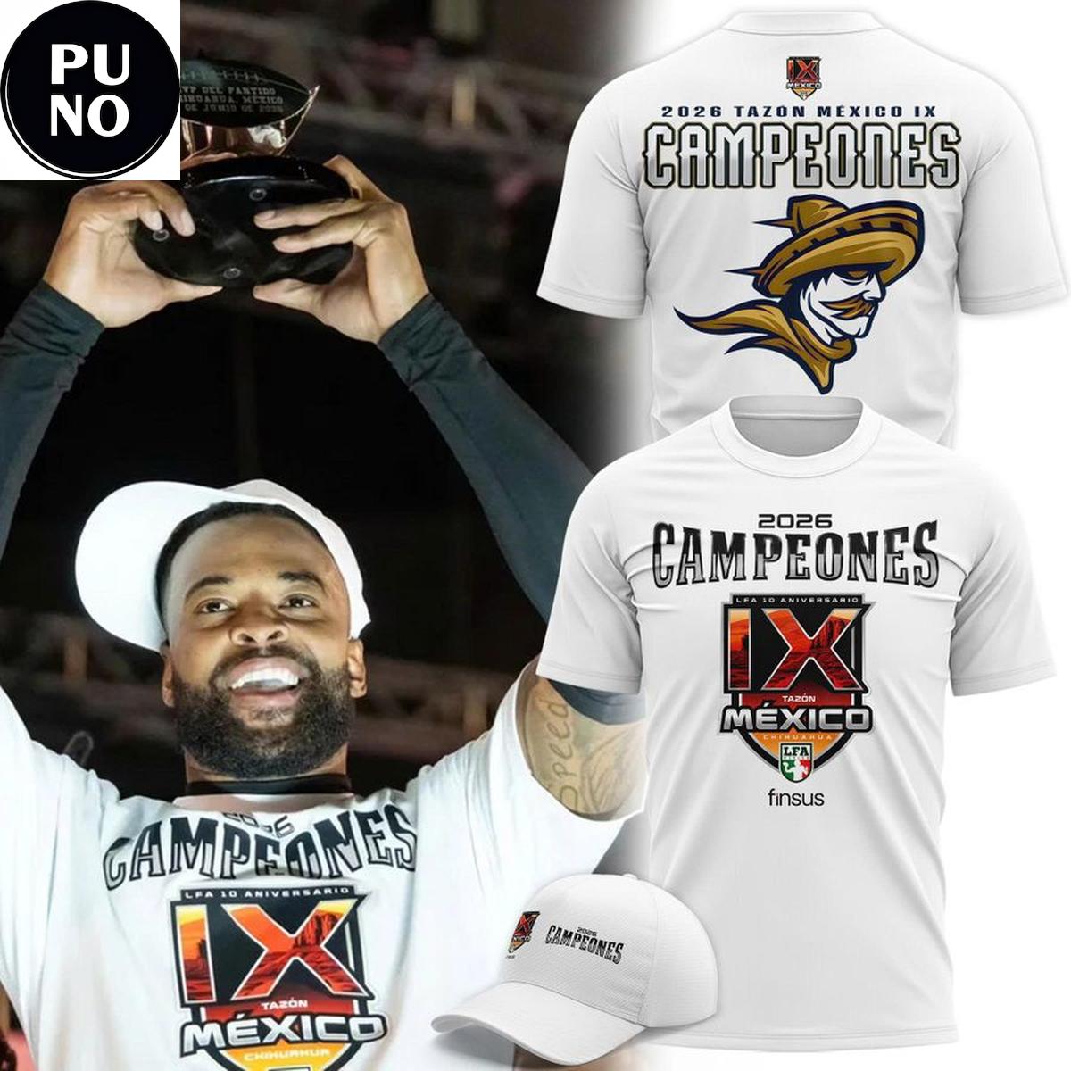 Caudillos De Chihuahua 2026 Tazón México IX Campeones Hoodie T-Shirt