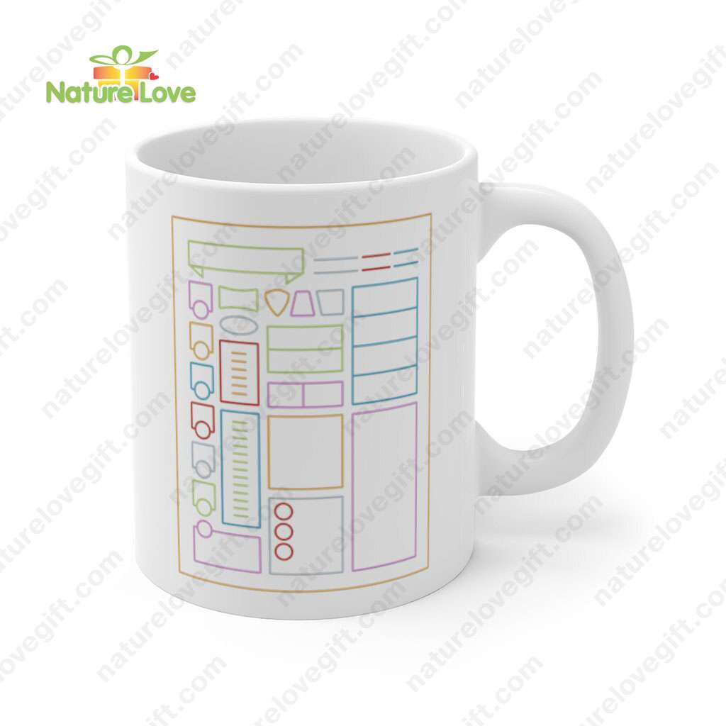 DnD Character Sheet Mug Dungeons and Dragons Gift