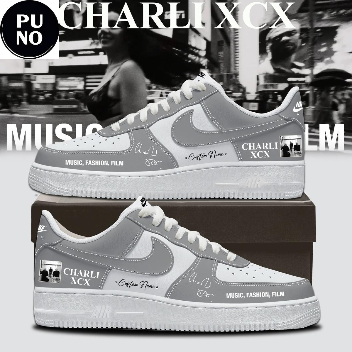 Charli XCX New Album Music, Fashion, Film 2026 Custom Name Air Force 1 Shoes
