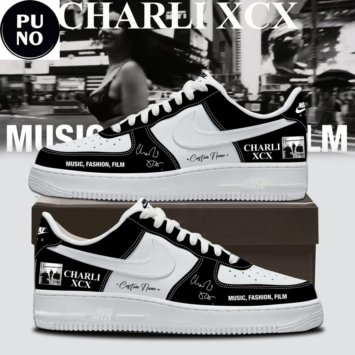 Charli XCX New Album Music, Fashion, Film 2026 Custom Name Air Force 1 Shoes