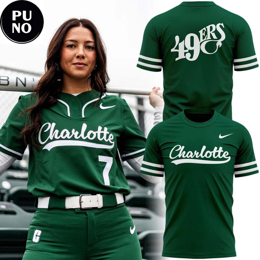 Charlotte 49ers Softball Classic Script 2026 New Year New Threads Hoodie T-Shirt
