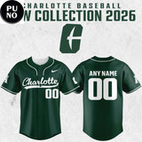 Charlotte 49ers Baseball New Look 2026 Personalized Baseball Jersey