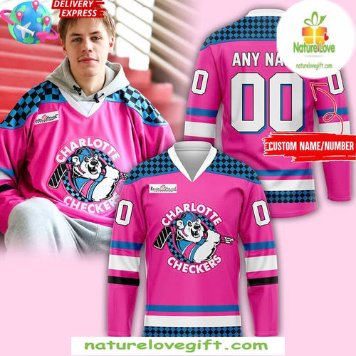 Charlotte Checkers 2026 Neon Night Hockey Jersey