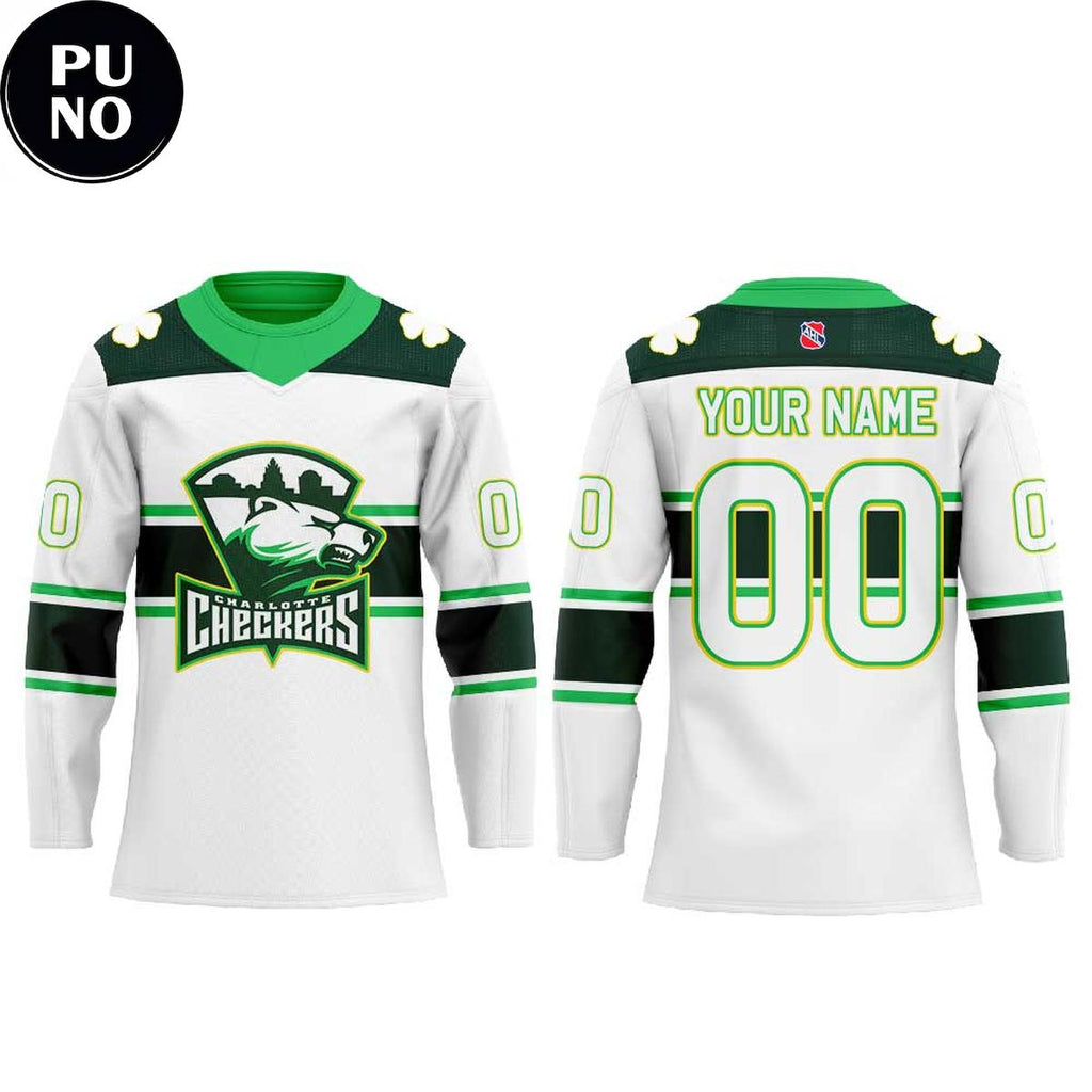 Charlotte Checkers St. Patrick’s Day 2026 Personalized Hockey Jersey