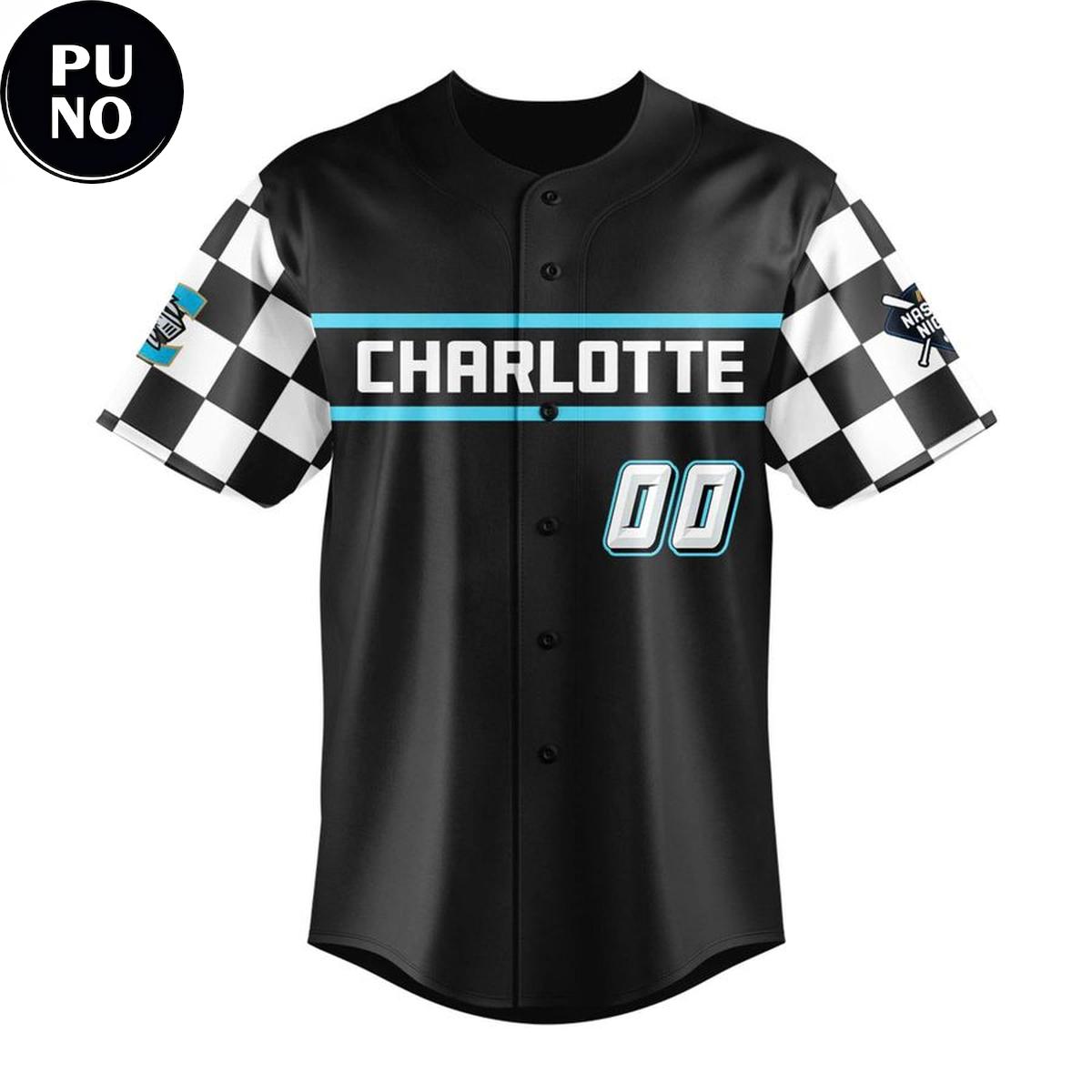 Charlotte Knights x Nascar Night 2026 Personalized Baseball Jersey