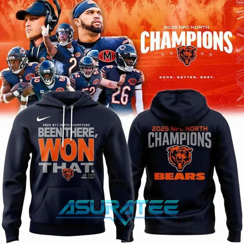 Chicago Bears 2025 NFC NORTH Division Champions “Been There Won That” Hoodie Set