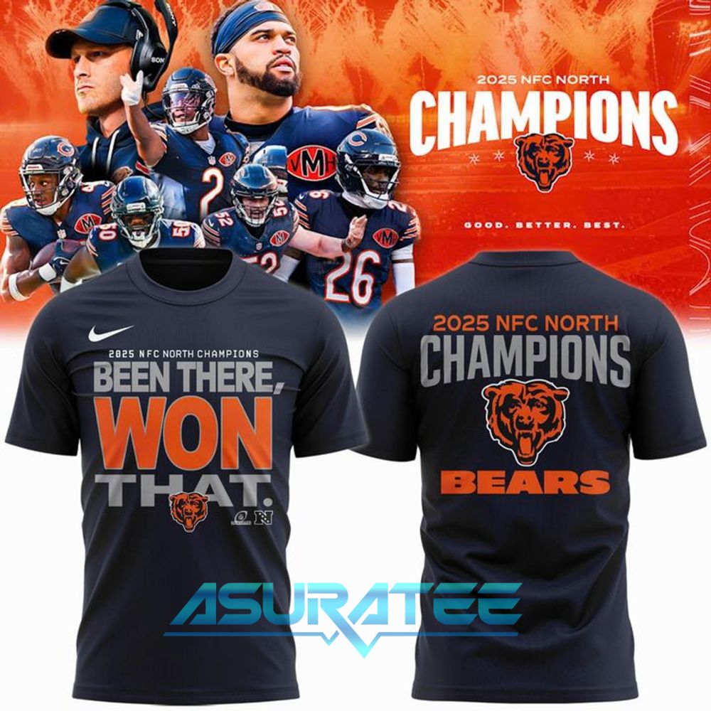Chicago Bears 2025 NFC North Division Champions “Been There Won That” Navy Shirt