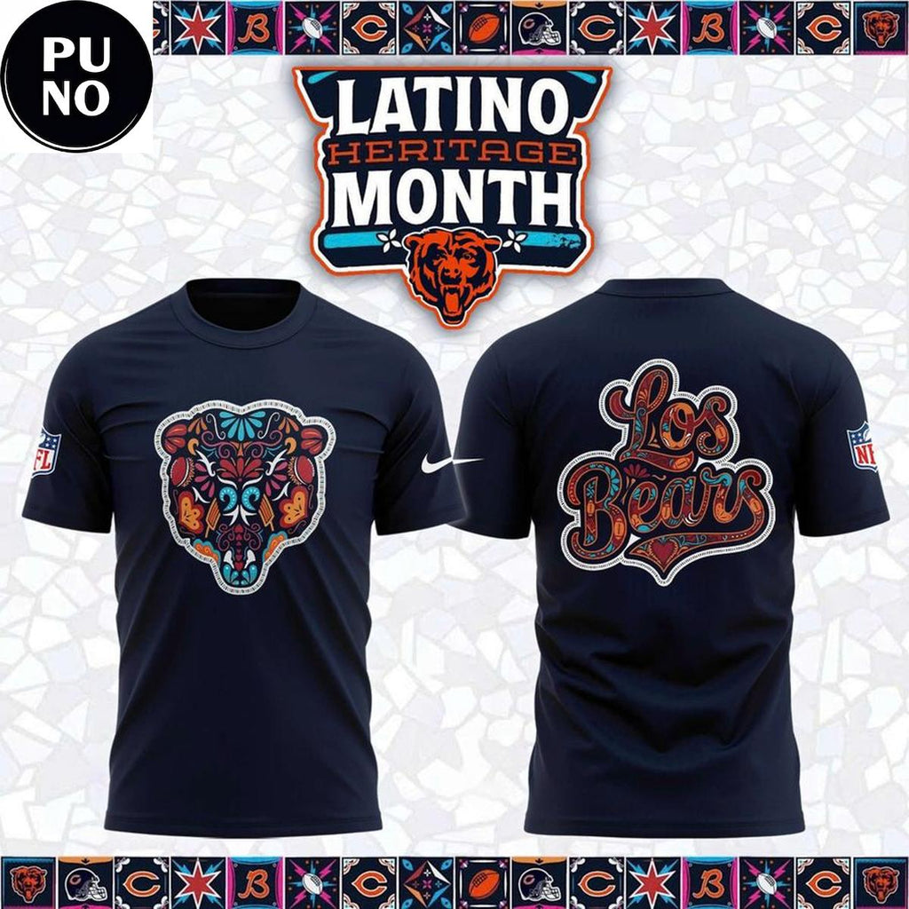 Chicago Bears 2026 Latino Heritage Month Los Bears Hoodie T-Shirt