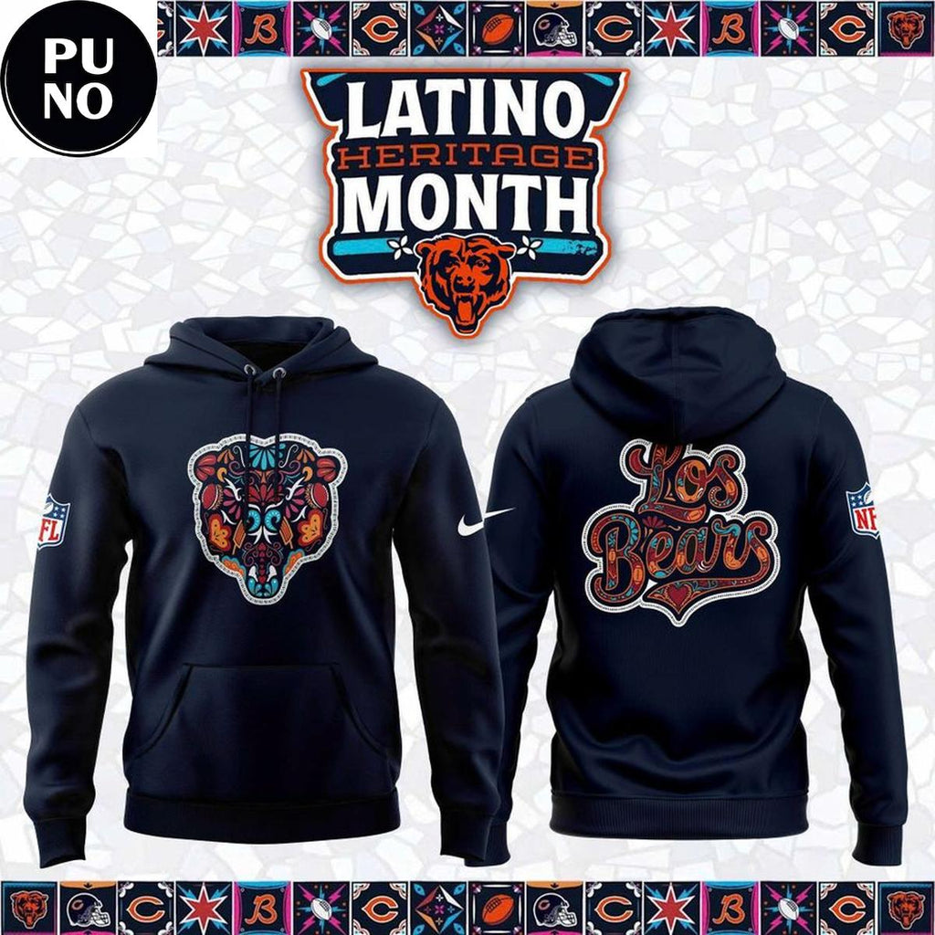 Chicago Bears 2026 Latino Heritage Month Los Bears Hoodie T-Shirt