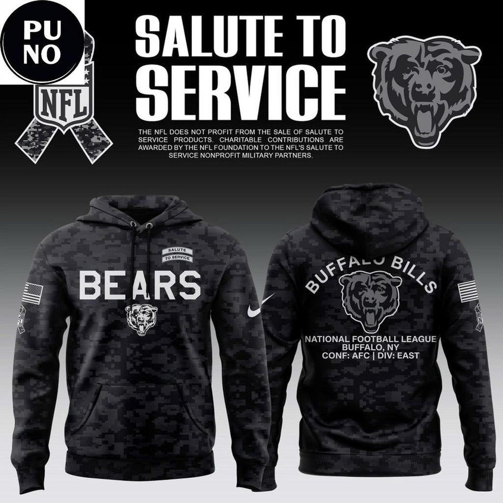 Chicago Bears 2026 NFL Salute to Service Hoodie T-Shirt