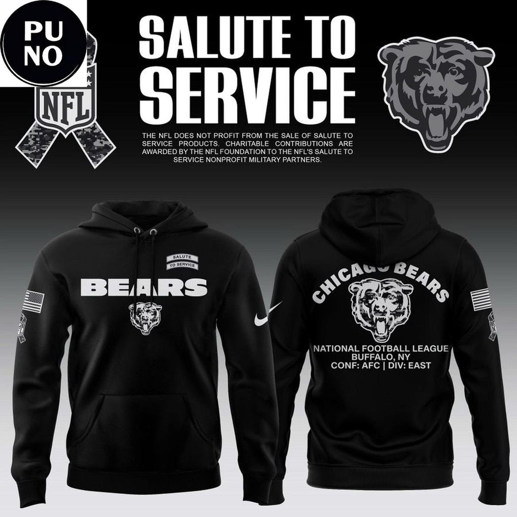 Chicago Bears 2026 NFL Salute to Service Hoodie T-Shirt