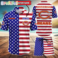 Chicago Bears American Flag Hawaii Shirt