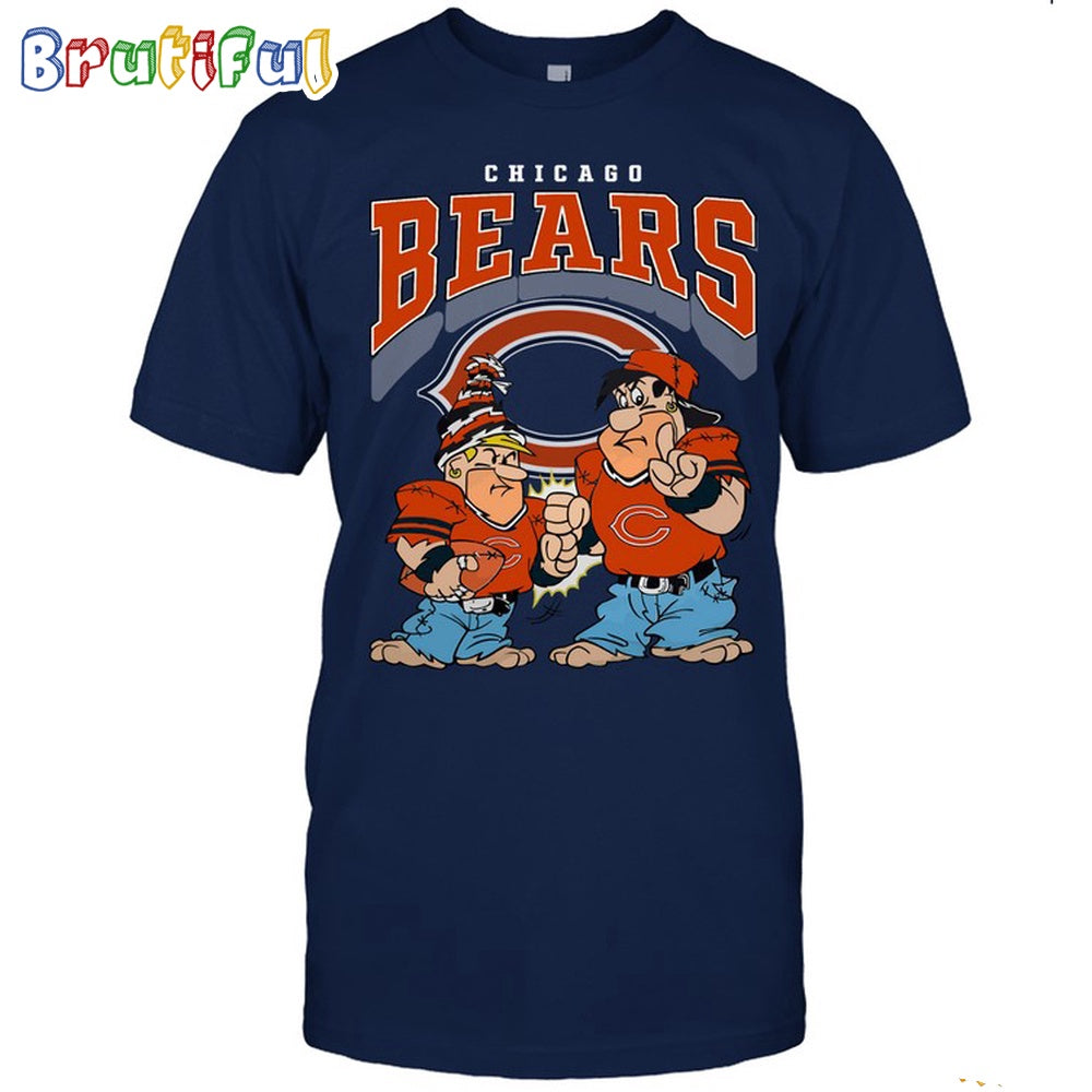 Chicago Bears Flintstones Football T Shirt