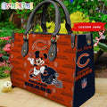Chicago Bears Mickey Leather Bag Custom Name Women Bag
