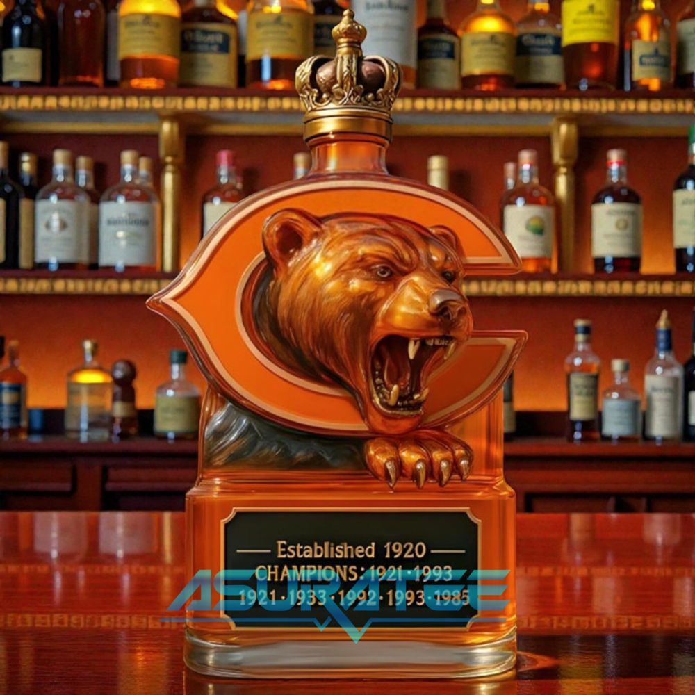 Chicago Bears NFL Champs Whiskey Bottle