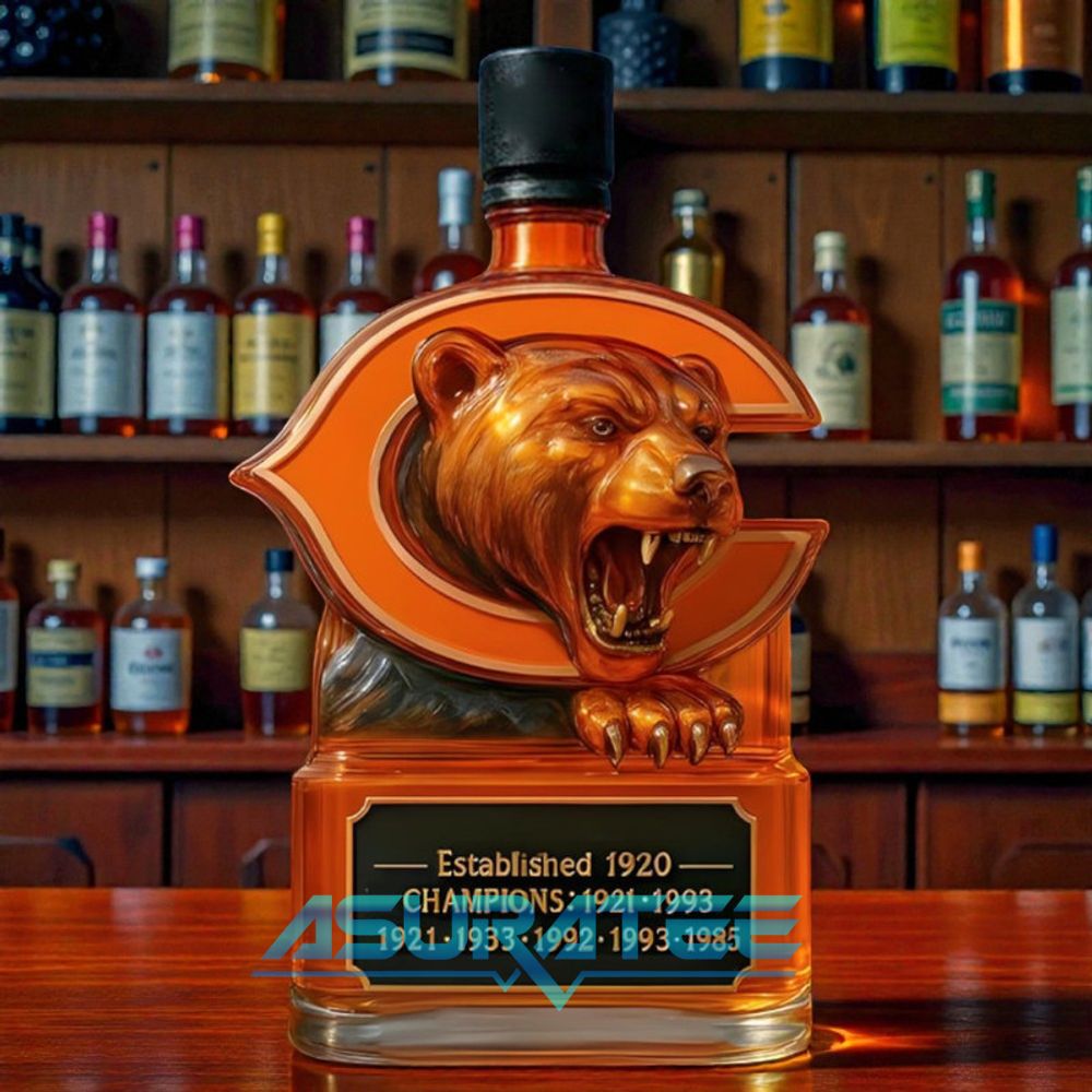 Chicago Bears NFL Champs Whiskey Bottle