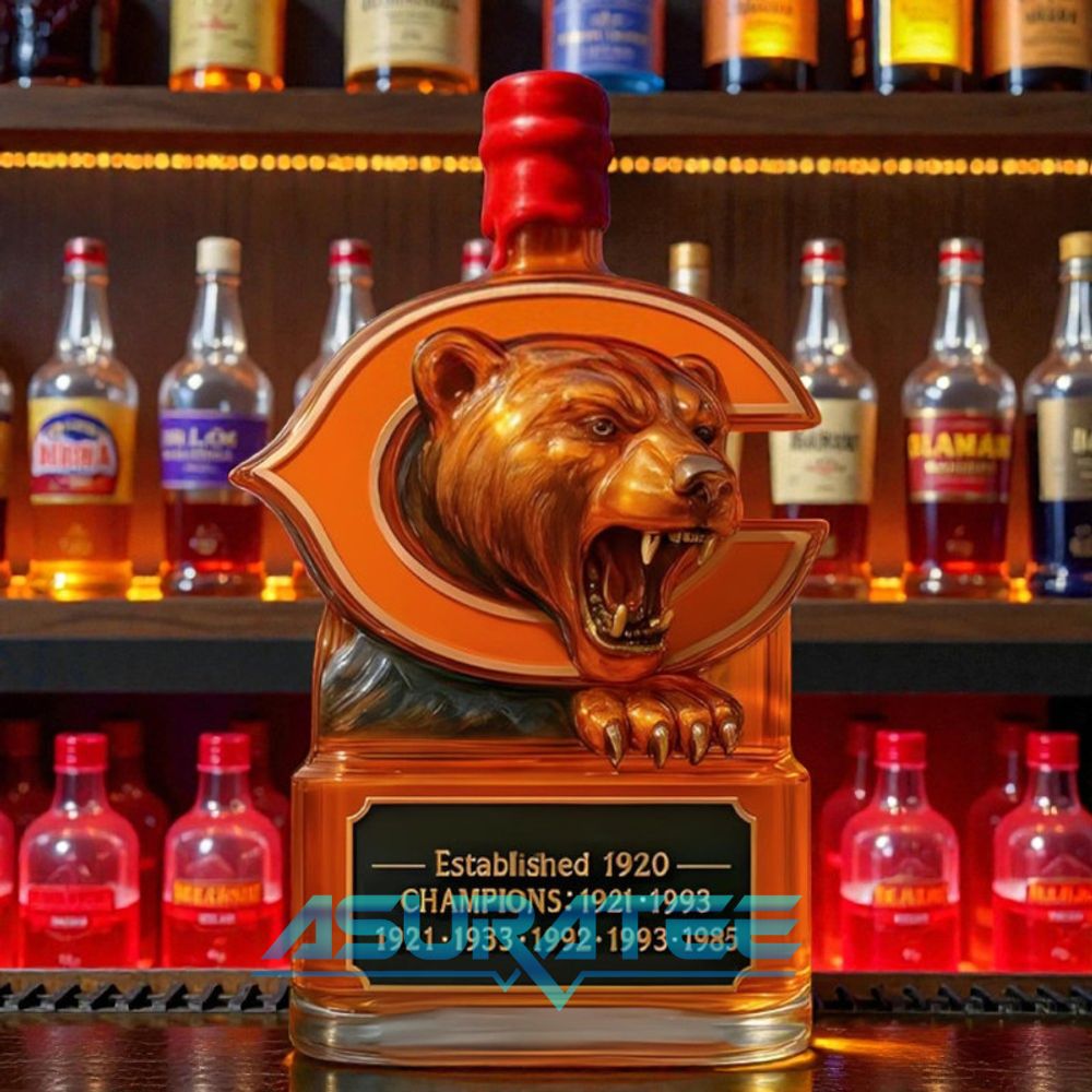 Chicago Bears NFL Champs Whiskey Bottle