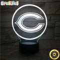 Chicago Bears Night Light Sports 3D Illusion LED Lamp