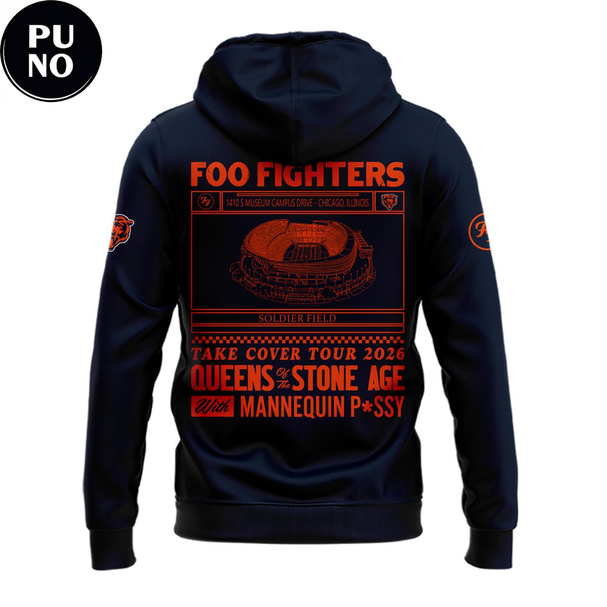 Chicago Bears x Foo Fighters Tour 2026 Hoodie T-Shirt