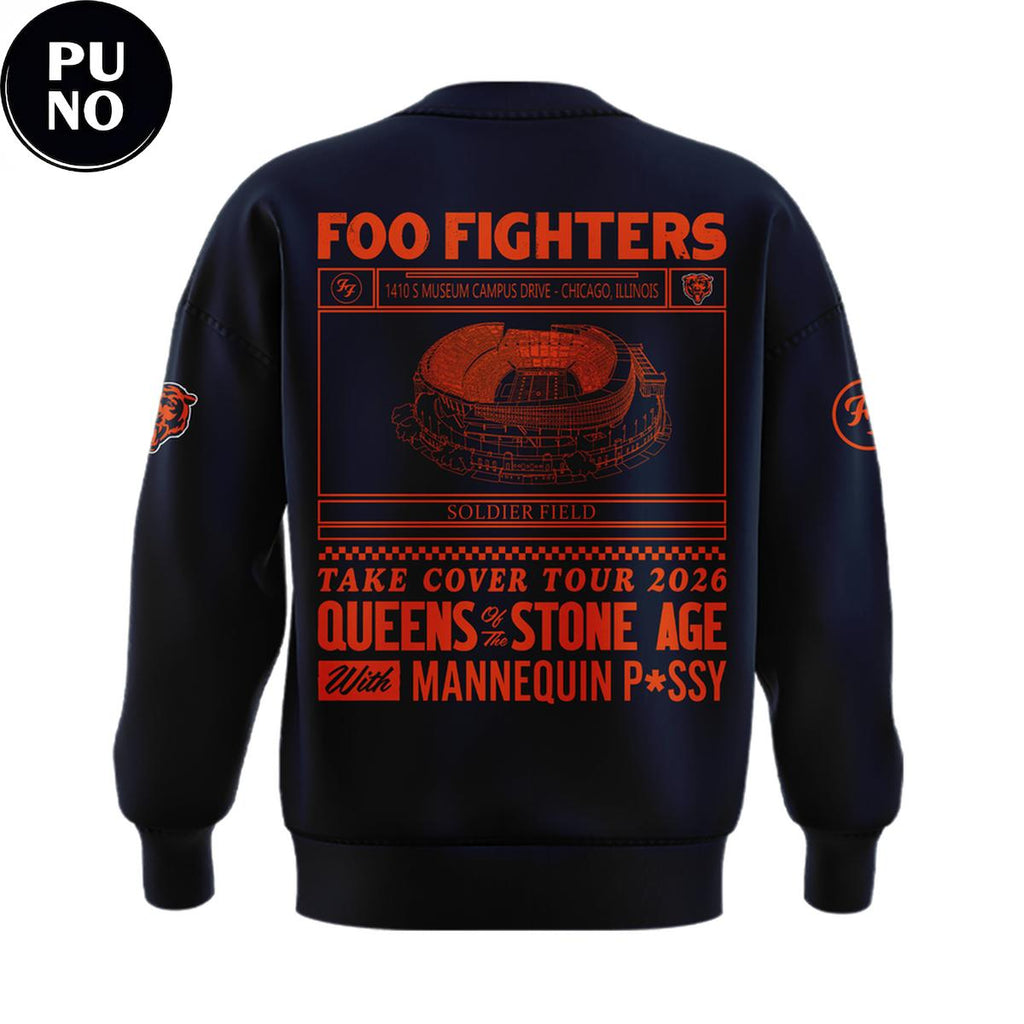 Chicago Bears x Foo Fighters Tour 2026 Hoodie T-Shirt