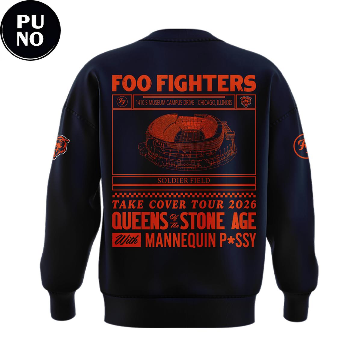 Chicago Bears x Foo Fighters Tour 2026 Hoodie T-Shirt
