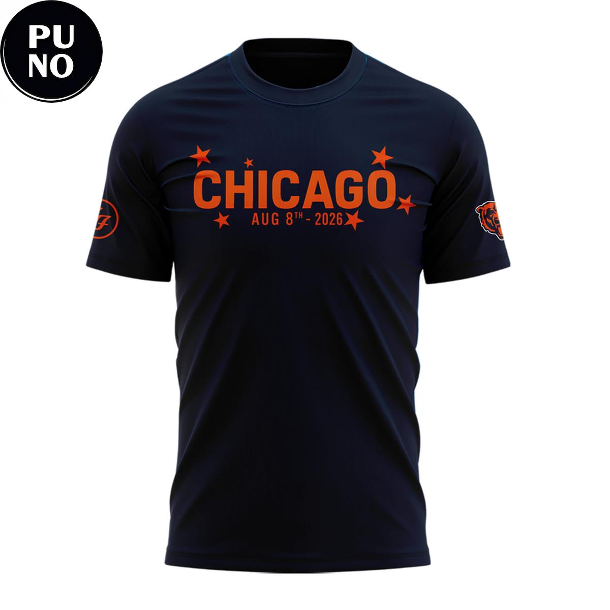 Chicago Bears x Foo Fighters Tour 2026 Hoodie T-Shirt