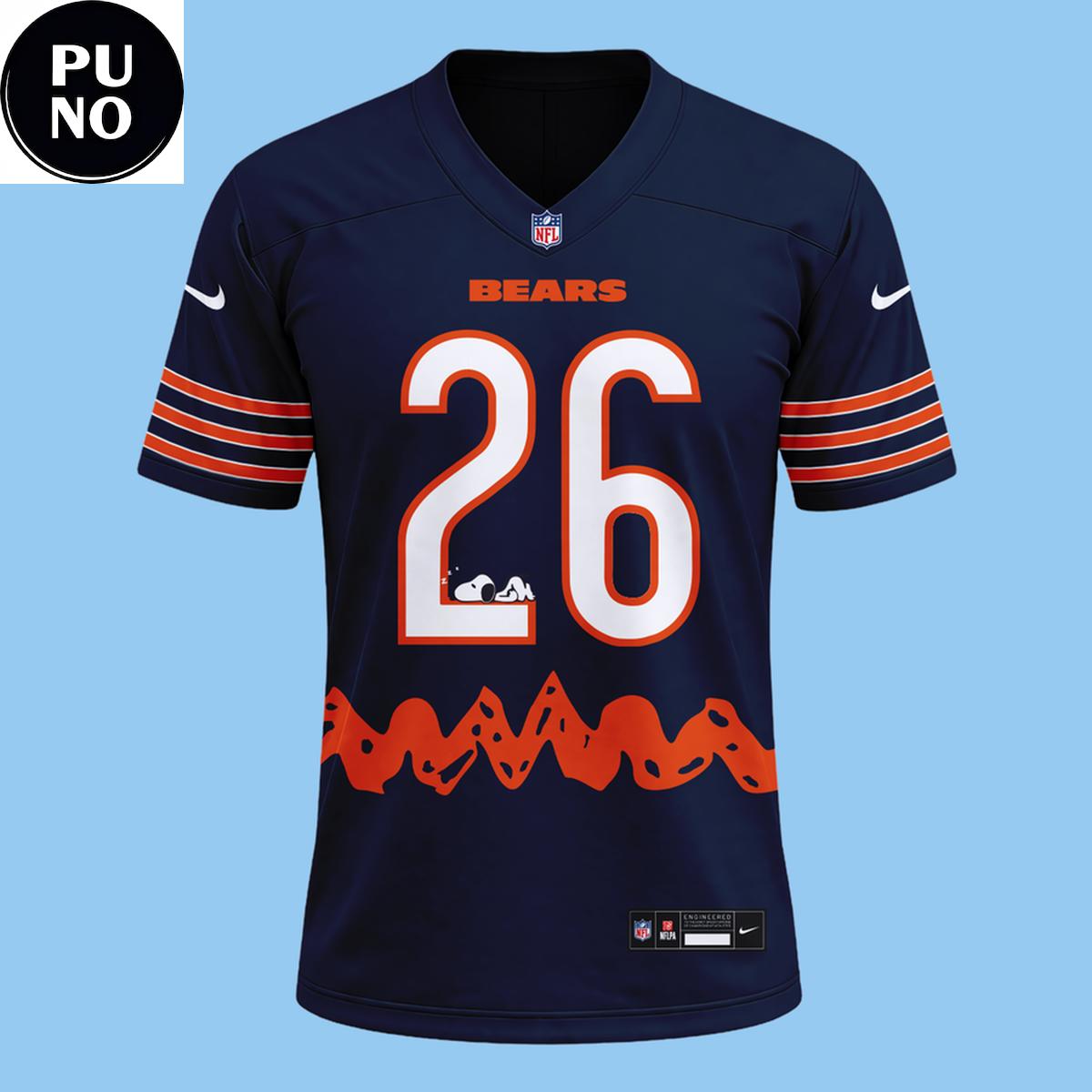 Chicago Bears x Peanuts Night 2026 Personalized Football Jersey