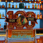 Chicago Blackhawks 100th Anniversary Whiskey Bottle 2026