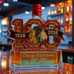 Chicago Blackhawks 100th Anniversary Whiskey Bottle 2026