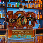 Chicago Blackhawks 100th Anniversary Whiskey Bottle 2026