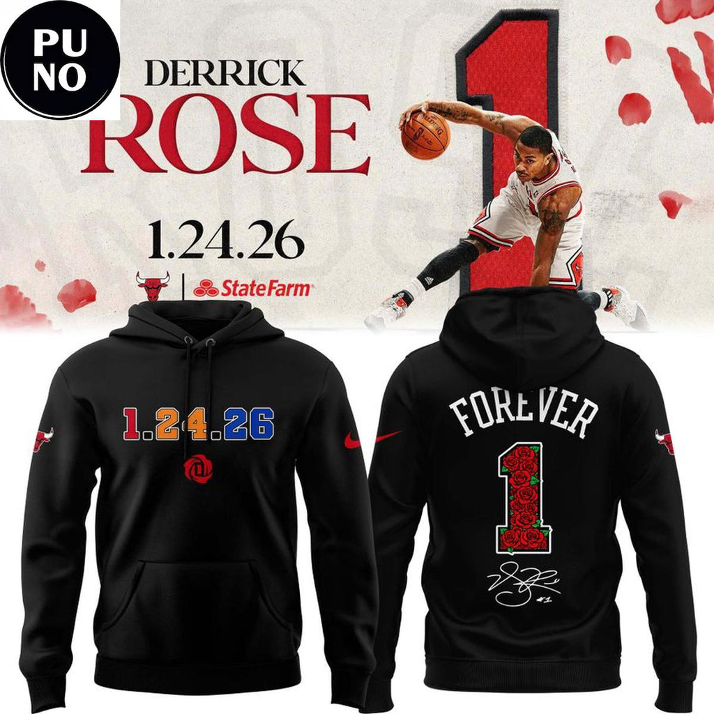 Chicago Bulls Derrick Martell Rose Forever No.1 Hoodie