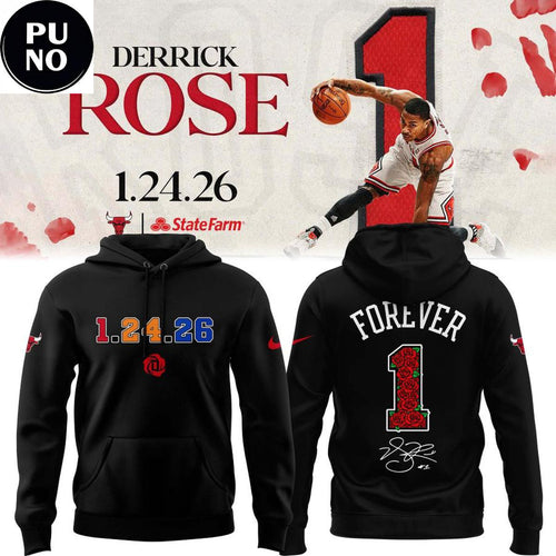Chicago Bulls Derrick Martell Rose Forever No.1 Hoodie