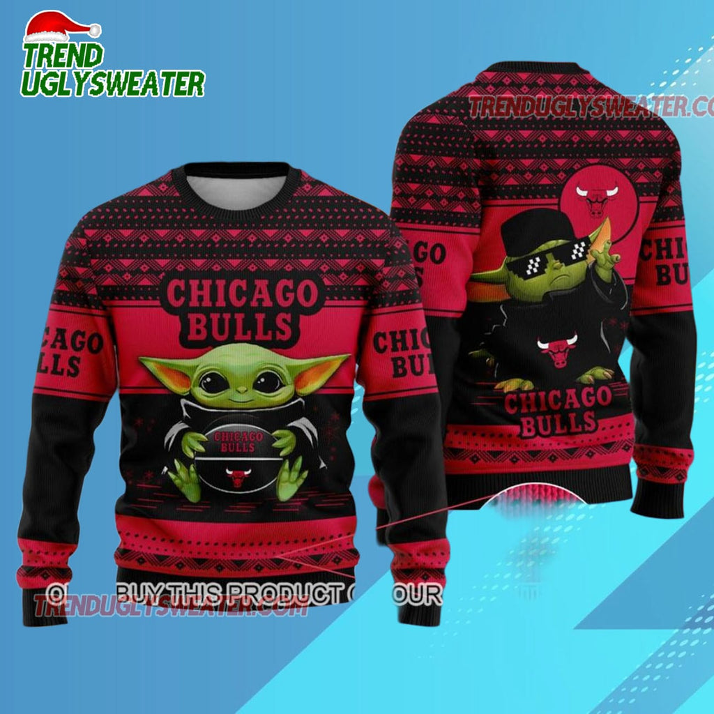 Chicago Bulls Holiday Force Ugly Christmas Sweater