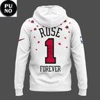 Chicago Bulls Rose Forever 1 White Hoodie Shirt
