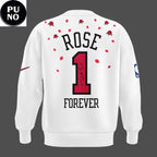 Chicago Bulls Rose Forever 1 White Hoodie Shirt