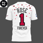 Chicago Bulls Rose Forever 1 White Hoodie Shirt