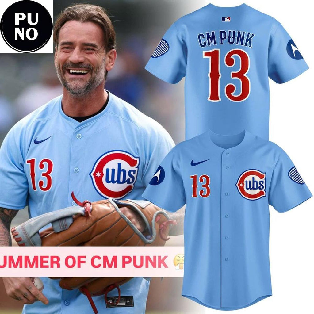 Chicago Cubs 2026 CM Punk #13 Baseball Jersey